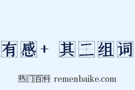 有感+其二组词是什么意思的图片